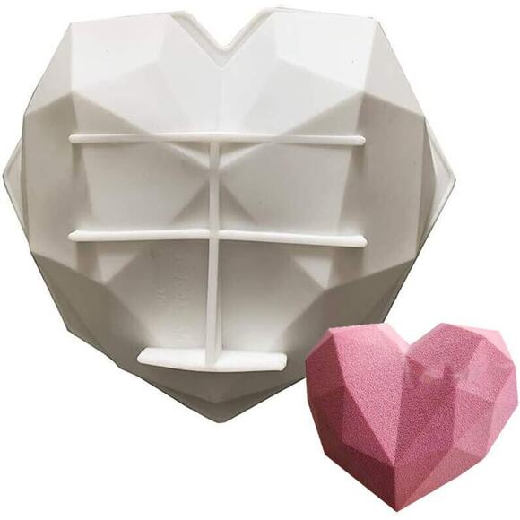 3D Heart-shaped Silicone Mold Fondant Cake Mold Chocolate Baking Tools DIY - Picture 12 of 12